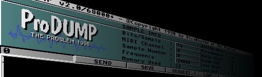 ProDUMP Screenshot (Top part of screen)